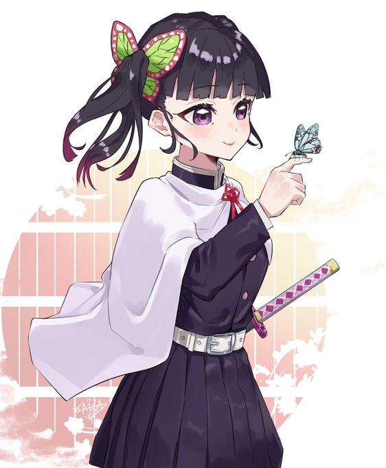 TAiGA/空洞🕳️さんがTwitterに投稿した栗花落カナヲ(鬼滅の刃)のイラスト。