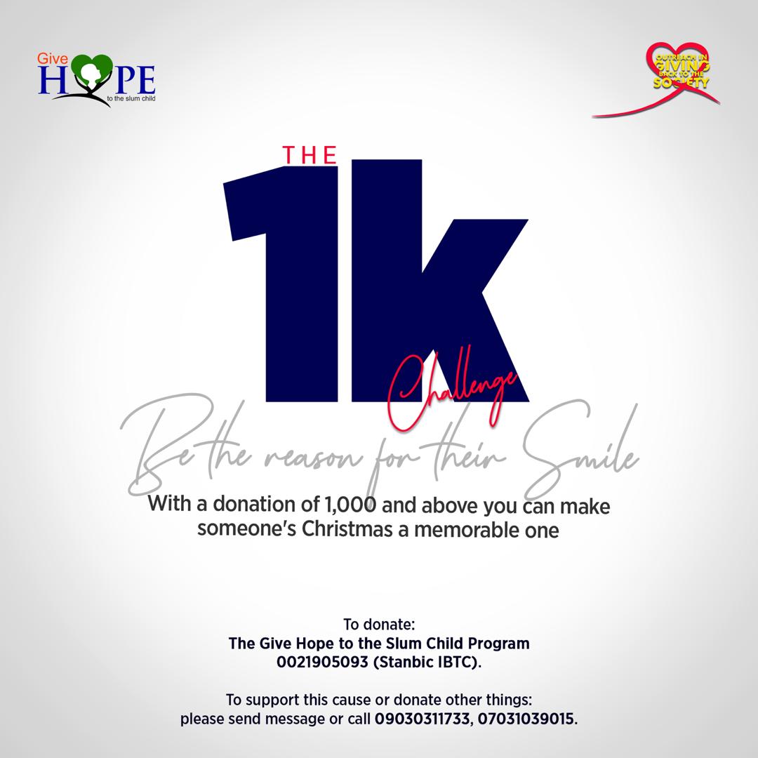 heywaiio's tweet photo. You won't believe how much your 1k will mean to someone this Xmas.. Kindly make this donation to put smile on the faces of the people of baruwa today!! #thegiveproject #thegivehopetotheslumchild https://t.co/OxNMCPhlJk