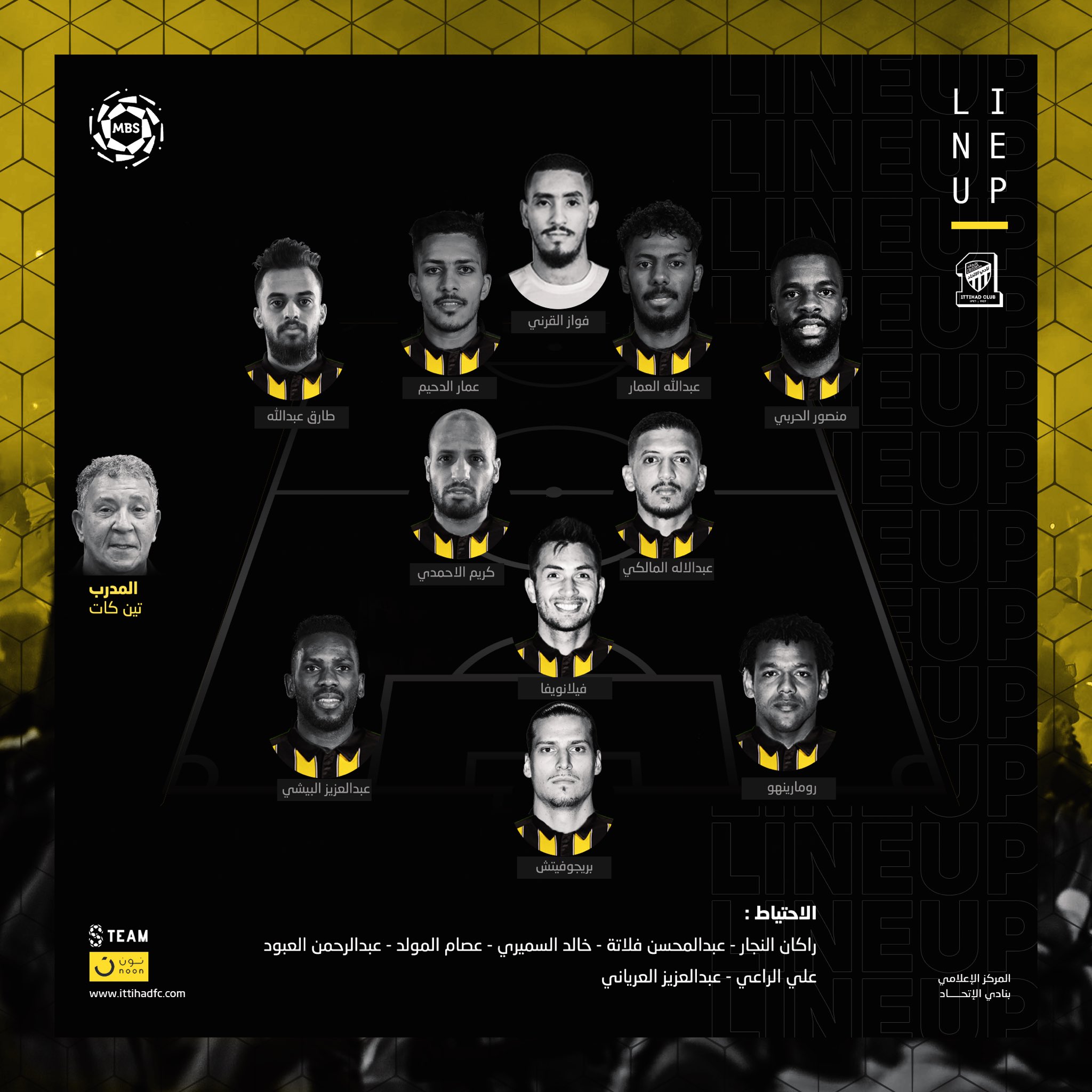 تشكيلة نادي الاتحاد في مباراة اليوم ضد الفيحاء سبورت 360