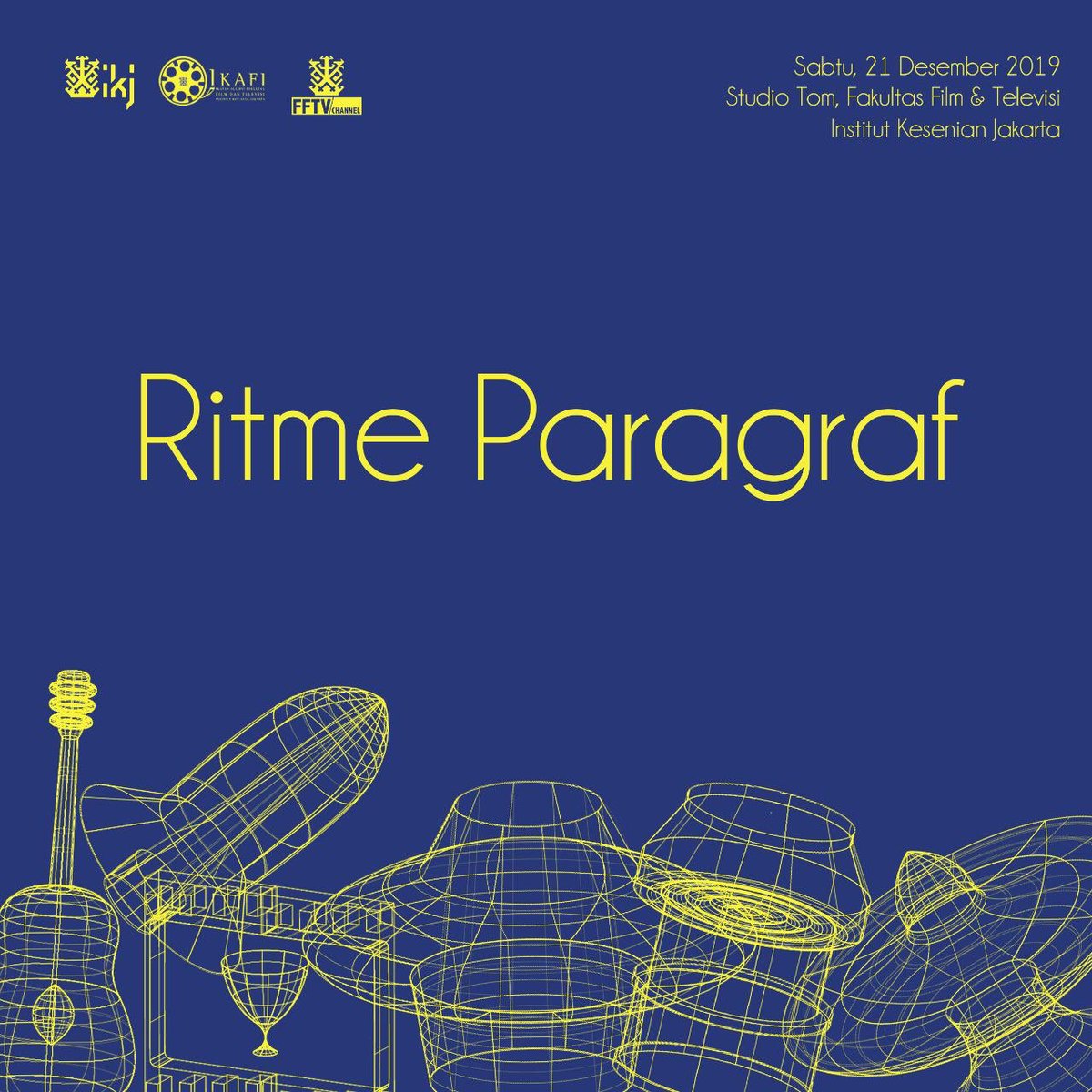 ikafi_ikj's tweet photo. H-2 menuju Kongres Ikafi V - Sinema Balik Kandang!
Akan ada special performance dari RITME PARAGRAF! RITME PARAGRAF adalah sebuah proyek musik yg terbentuk di awal tahun 2015 yg lalu. 
Jangan sampai ketinggalan ya abang mpok! 
#ikafi #ikj #kongres #jakartaevent #ritmeparagraf https://t.co/83gyCudQo2