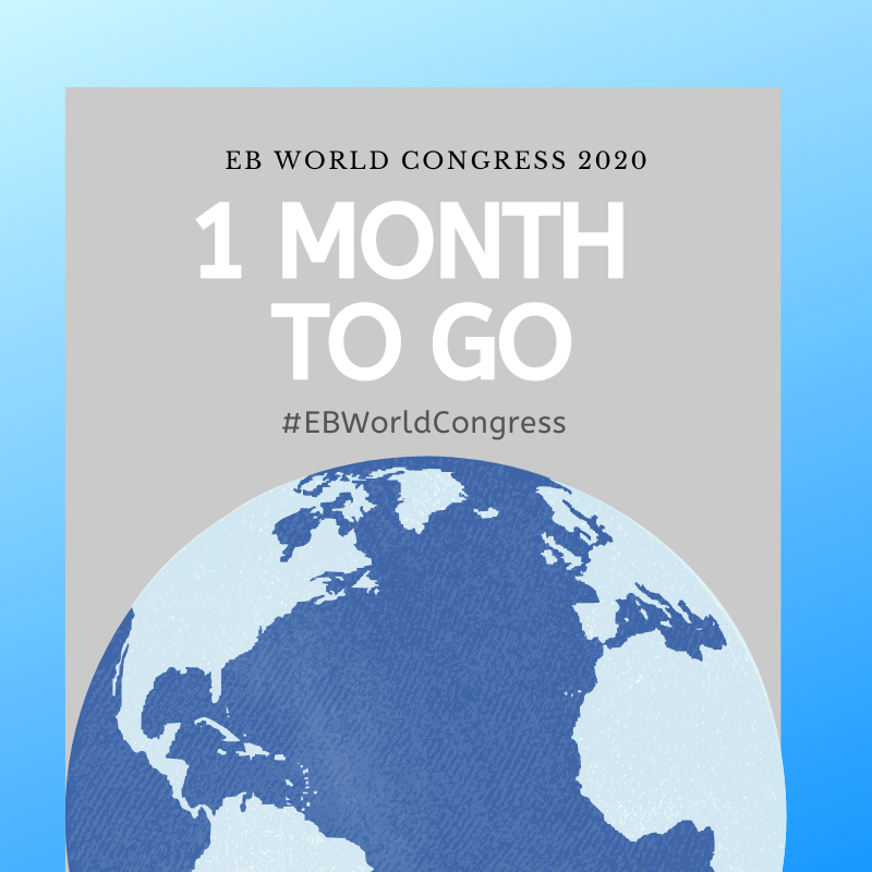 ebworldcongress's tweet photo. Exactly ONE month to go until the 1st Global Congress on EB! We can't wait to meet everyone! #EBWorldCongress #thecountdownison ⏱️🦋 https://t.co/fmhRkUwumG