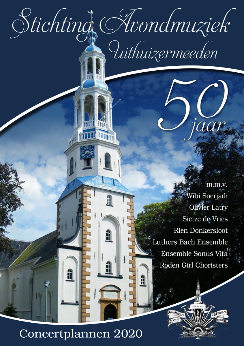 Het is een tijdje stil geweest, we zijn namelijk druk bezig met ons jubileumjaar in 2020. We hebben een mooi jaarprogramma, zie de poster. Medio januari begint de kaartverkoop!

We wensen u fijne feestdagen!