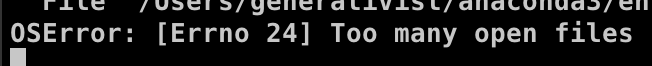 Too many files open