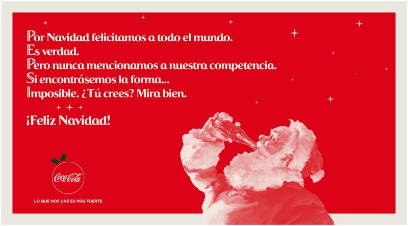albertommoral's tweet photo. Coca-Cola felicita la Navidad (sutilmente) a Pepsi en estas lonas publicitarias

#Marketing #Branding #Campaign https://t.co/AoOhORnM2c