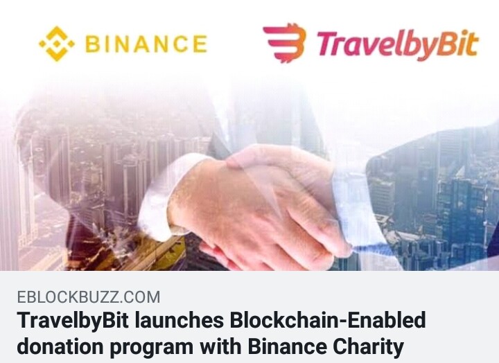Travelbybit, an only cryptocurrency accepting company, partners Binance charity to launch block chain enabled donation program.

#Travelbit #Cryptocurrency #Binancecharity #blockchain

eblockbuzz.com/tavelbybit-lau…