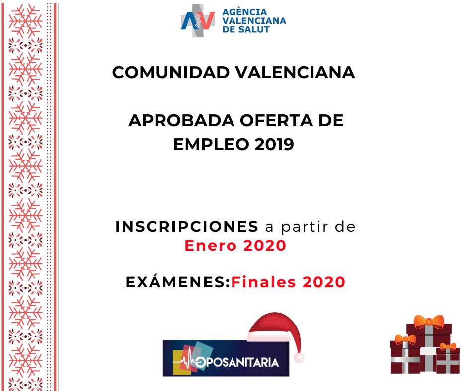 oposanitaria's tweet photo. PUBLICADA OPE 2019 CONSELLERÍA SANIDAD COMUNIDAD VALENCIANA https://t.co/dD4ck2UJ1J https://t.co/8Q4DwCuPnO