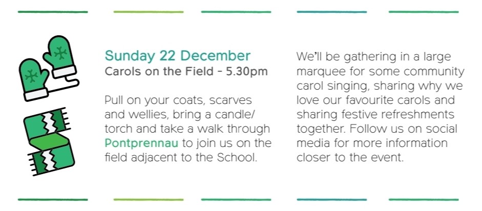 BridgeChurch_PP's tweet photo. Community carols are back! 
Wrap up warm, bring a torch and come along to Pontprennau playing fields for 5.30pm this Sunday (22nd Dec) for 'Carols on the field!' 
Join us for singing and festive refreshments and kick off your Christmas week!
#goodnews #greatjoy #pontprennau https://t.co/pNMulApYRN