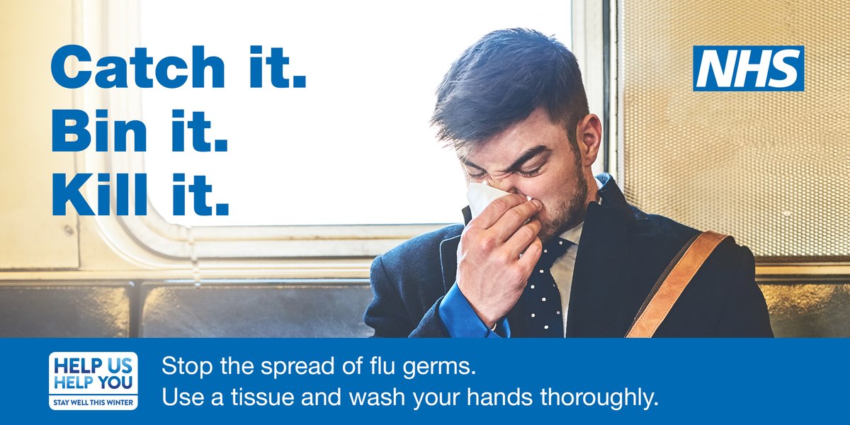 HI_SouthDevon's tweet photo. Protect yourself and your loved ones this winter.Stop FLU in its tracks!❌ Catch it, Kill it, Bin it!

 #catchitkillitbinit #HomeInsteadSouthDevon #PHE #NHS #NHSwellbeing #publichealth https://t.co/0S0gL3PLmO