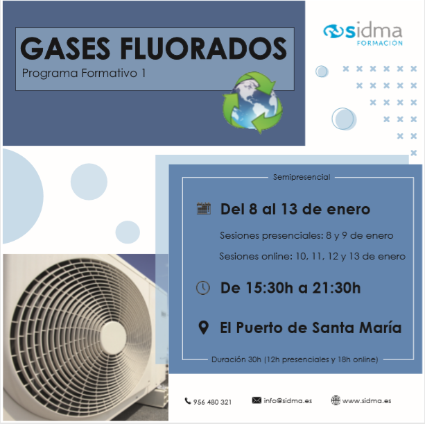 Sidma_es's tweet photo. APÚNTATE YA...
Curso Gases Fluorados (Programa Formativo 1).
📞956 480 321✉️info@sidma.es
#formacion #gasesfluorados #mantenimiento #instalacion #revision #certificacion https://t.co/KTEcsU6GHP