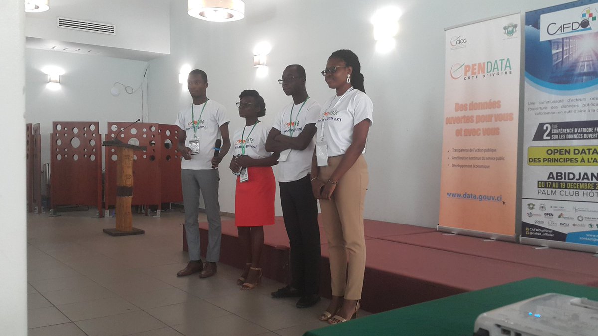 WinnieKamau254's tweet photo. The first team #INDEED presenting on their solution to education on infrastructure and access to schools using @IATI_aid Data in Cotedivoire
#IATIHackathon
#CAFDO2019
#OpenData https://t.co/EHA6zffd5K