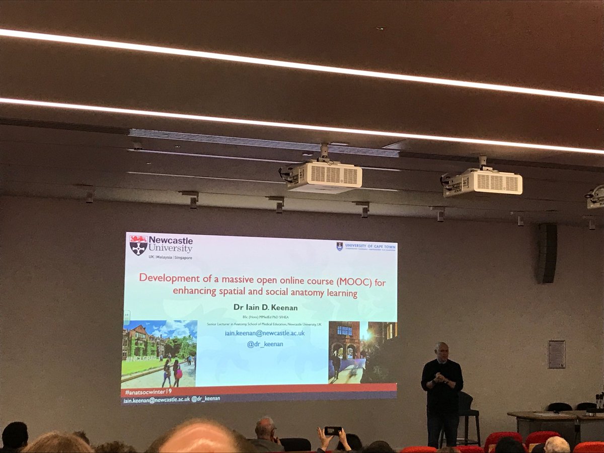 Development of a MOOC for #anatomy learning presented by ⁦@dr_keenan⁩ from ⁦<a href="/UniofNewcastle/">Newcastle University</a>⁩ #anatsocwinter19