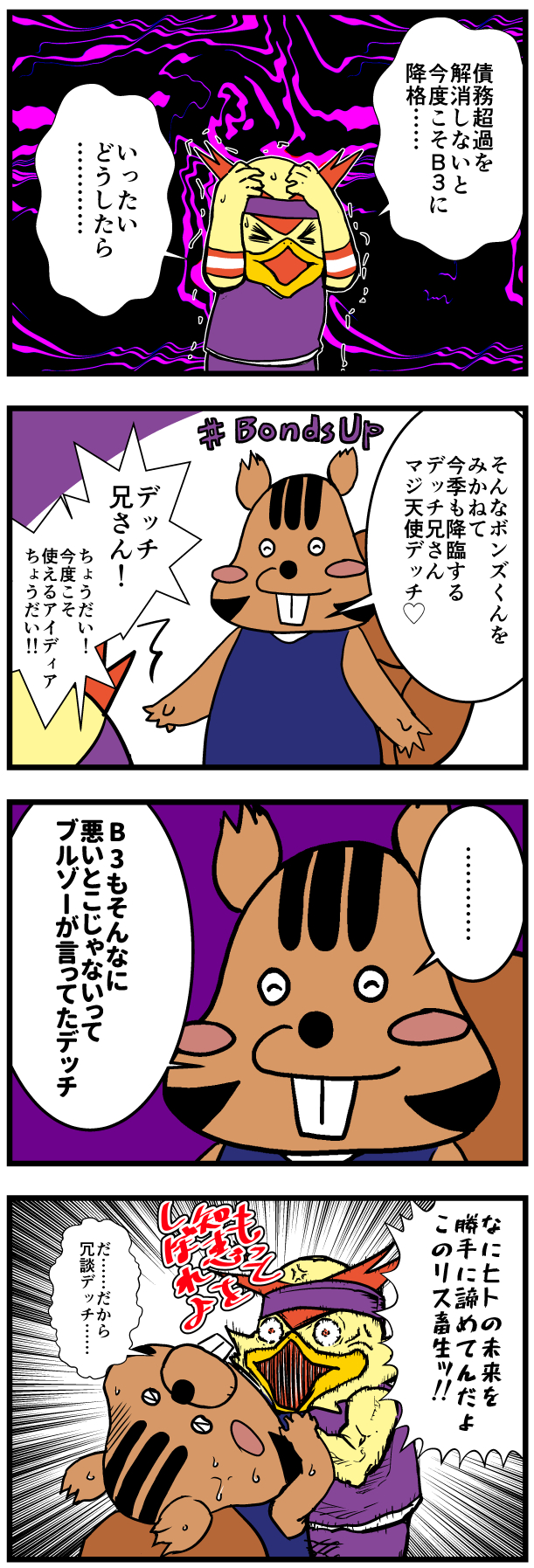 ハヅキジューゴ ちょうど1年前のネタを使いまわすどうもぼくです Bリーグ東北マスコット会議 Bリーグ Bマスコット 福島ファイヤーボンズ 青森ワッツ Bondsup T Co H7aqdm2e8x Twitter