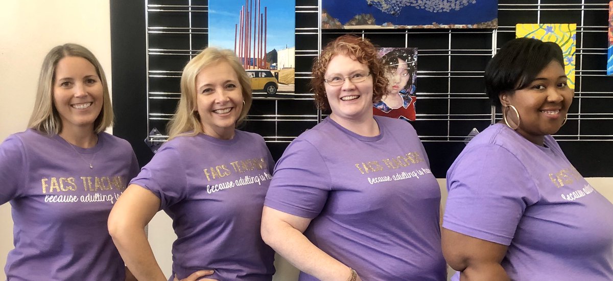 mlthrelkeld's tweet photo. Twin day! Check out those Reagan FCS teachers! #becauseadultingishard #ReaganFCS @bynum2009 @NCFCSEd https://t.co/4VpBkzxA7A