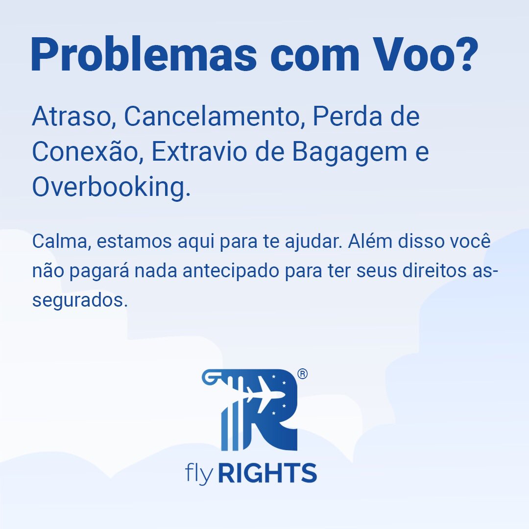 flyrights_io's tweet photo. Você não gasta nada no início, apenas no final da demanda. Se exitosa, 30% será deduzido para nossas despesas. É sem custo inicial, bom hein!?

A FlyRights cuida de todos os trâmites para você. https://t.co/mz4lTkX4xG
