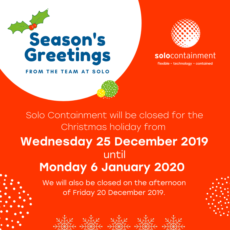 🎅🎅🎅 Season's Greetings to all our valued customers, suppliers and partners! We look forward to another successful year with you in 2020! #flexiblecontainment