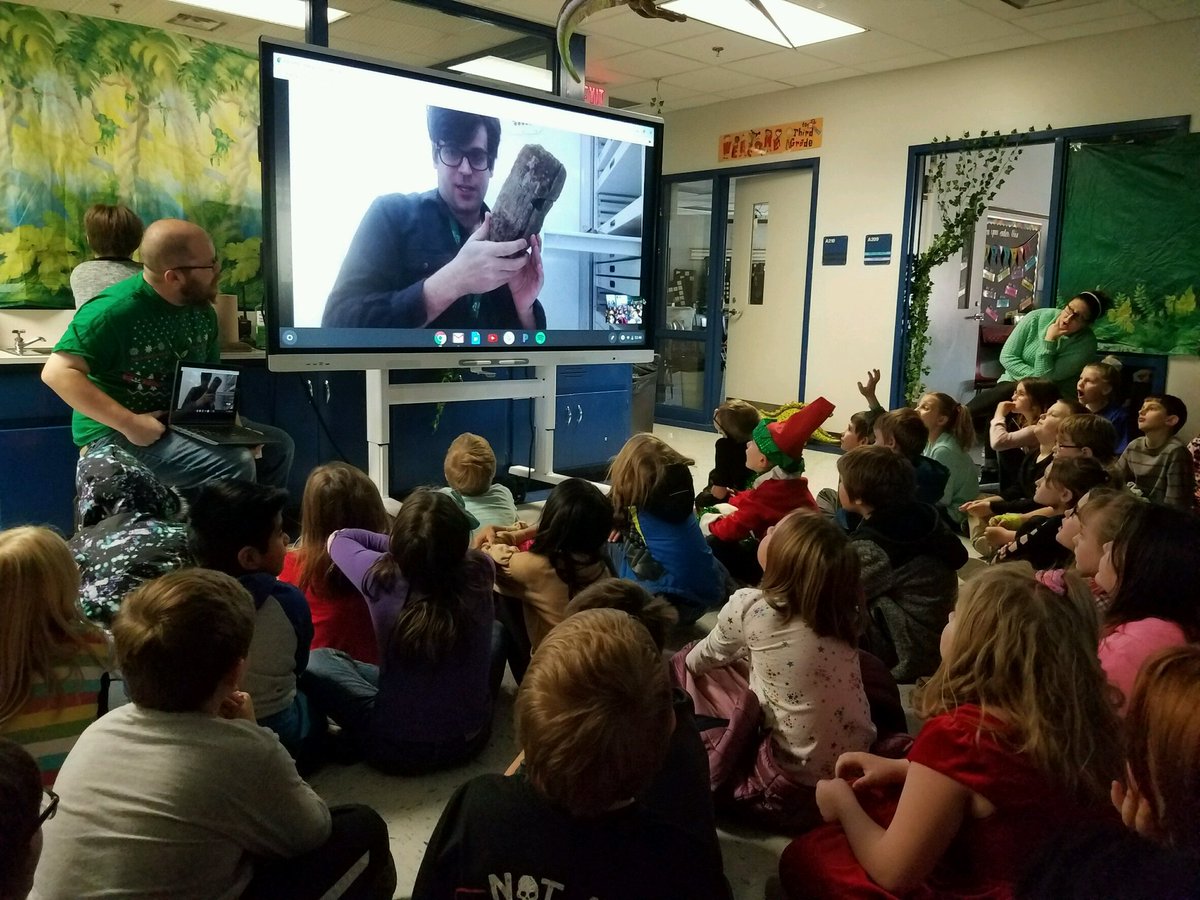 wsmithpes's tweet photo. Dino Day 3 - we created our own dinosaurs this morning. Then the Ss LOVED skyping with @PTPritchard and had so many questions for him. We ended the day with a special visitor. #plainstigers #tlap https://t.co/Gn9ppkgg2V