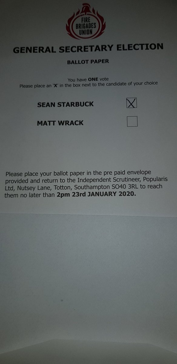 stevehowley1974's tweet image. @SeanStarbuckFBU gets my vote. Time for change and a new direction!