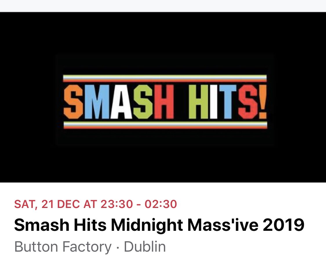 SmashHits_LIVE's tweet image. Smash Hits Minight Mass’ive at #ButtonFactory Saturday night

#SmashHits ❤️