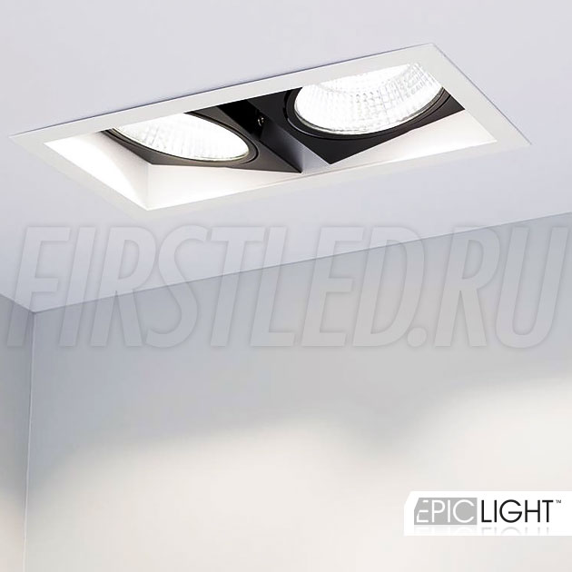 firstled's tweet photo. Да, это мощно! Это 50 Ватт! Двойной встраиваемый светодиодный светильник KARDAN 2x25W (152mm) со световым потоком 4800 Люмен. #architecturallighting #modernlighting #СветодиодныйСветильник #ДизайнерскийСвет #ПервыйСветодиодный #FirstLED #СветодиодноеОсвещение #светильник https://t.co/7mulfG7dQy