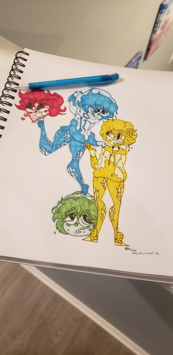 aaronisbread's tweet photo. Emotion Red/Yellow/Green/Blue oc art 🤡🖍✏ #oc #ocart #occartoon #occartoonart #cartoon #cartoondrawing #cartoonart #cartoonartsyle #artstyle #originalcharacter #emotions #emotionsart  #micron #micronmarkers #microns #mechanicalpencil #mechanicalpencils #azure #azuremarkers https://t.co/BguFFkKK9J