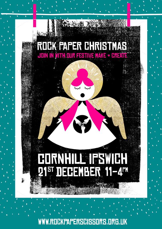Christmas Crafts with Rock Paper Scissors will be on the cornhill this Saturday, come along and help make a set of big angel wings and get stuck in with other art workshop fun! This is a free event so come down and get stuck in! 

facebook.com/events/7577726…