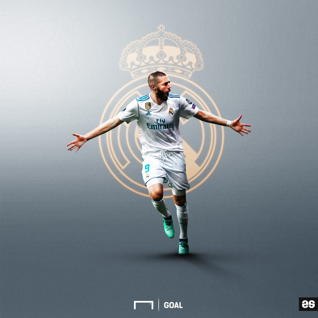 goal's tweet photo. Describe Karim Benzema in one word ✨ https://t.co/IPnJIyXFXY