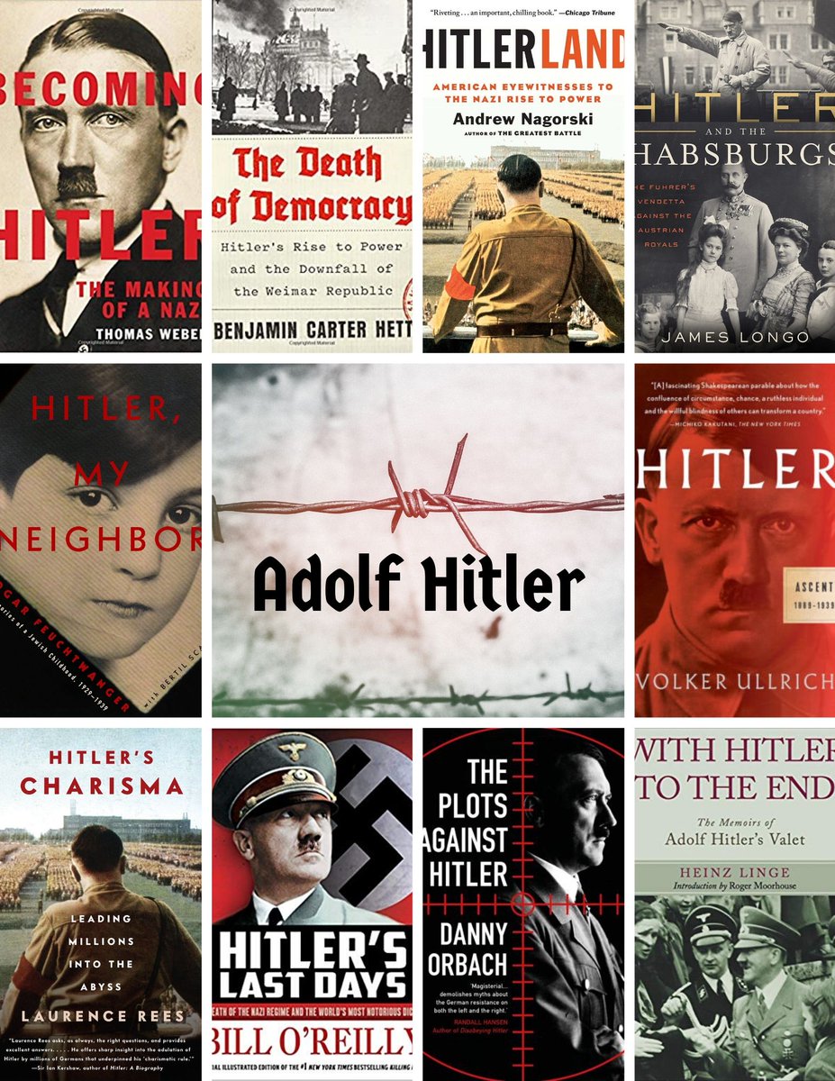 BookListaDay's tweet photo. #TodayinHistory - December 19 1941 - #AdolfHitler takes command of the German army. Here are ten books about Hitler by @Thomas__Weber @BenjaminHett @AndrewNagorski @BillOReilly @Mujakura and more. Full list on blog: https://t.co/t8F9rxIGjK https://t.co/poGAEiSKhr