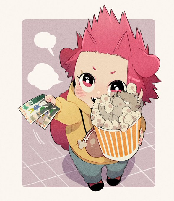 「pink hair popcorn」 illustration images(Latest)