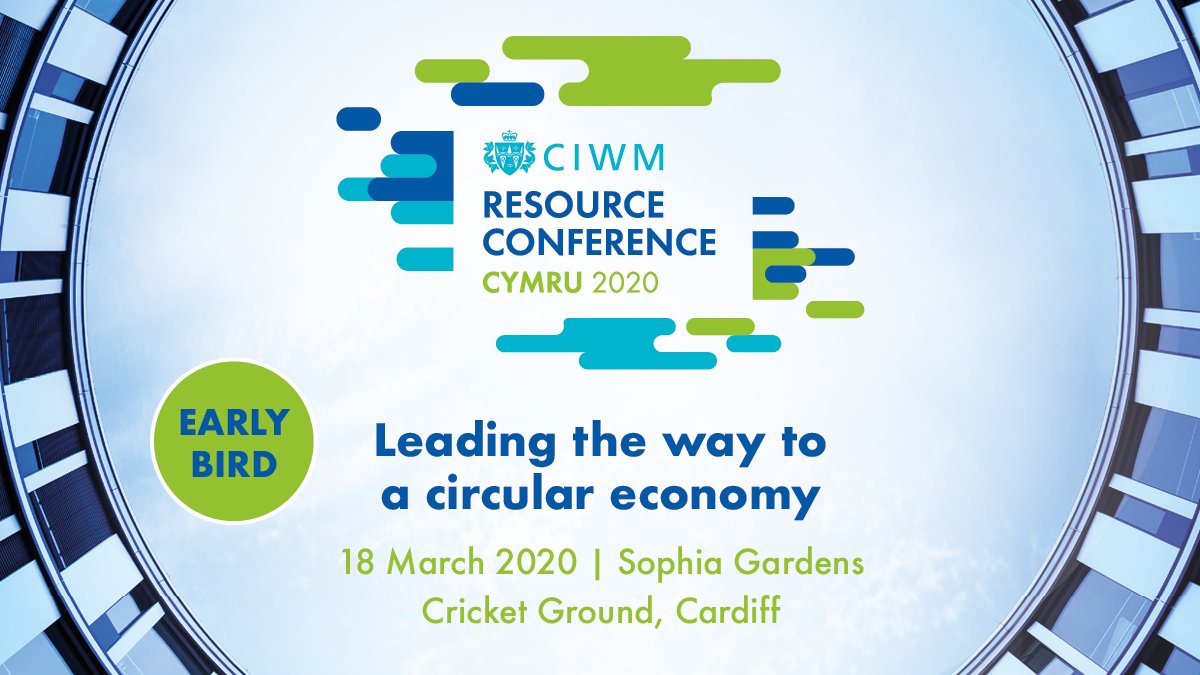 With a packed programme covering contemporary topics such as electric vehicles, behaviour change and emerging technologies, the Resource Conference Cymru 2020 is not to be missed. Book by 31 January to claim your early bird discount: bit.ly/CymruEarlyBird #ciwmresource2020