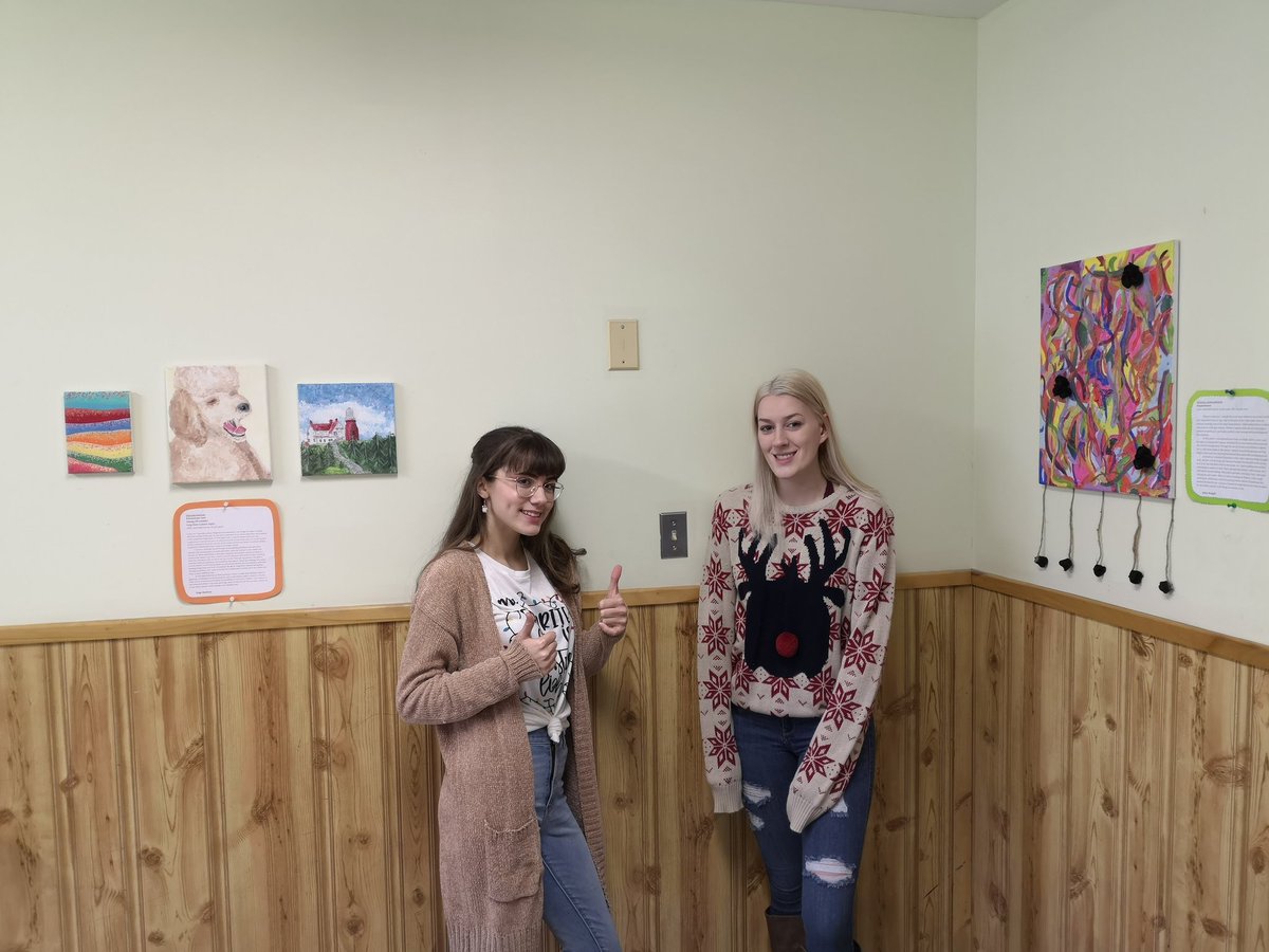IRHMsHarris's tweet photo. Our first installation for our art exhibit happening this afternoon is complete!  Open art studio fun!@VAV_Vikings 
#artanddesign https://t.co/fliyKOmkni