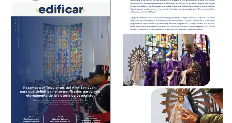 ObCastrenseArg's tweet image. Ya salió, #Edificar N° 15, incluye los meses de noviembre y diciembre obispadocastrenseargentina.org/contenidos/ya-…