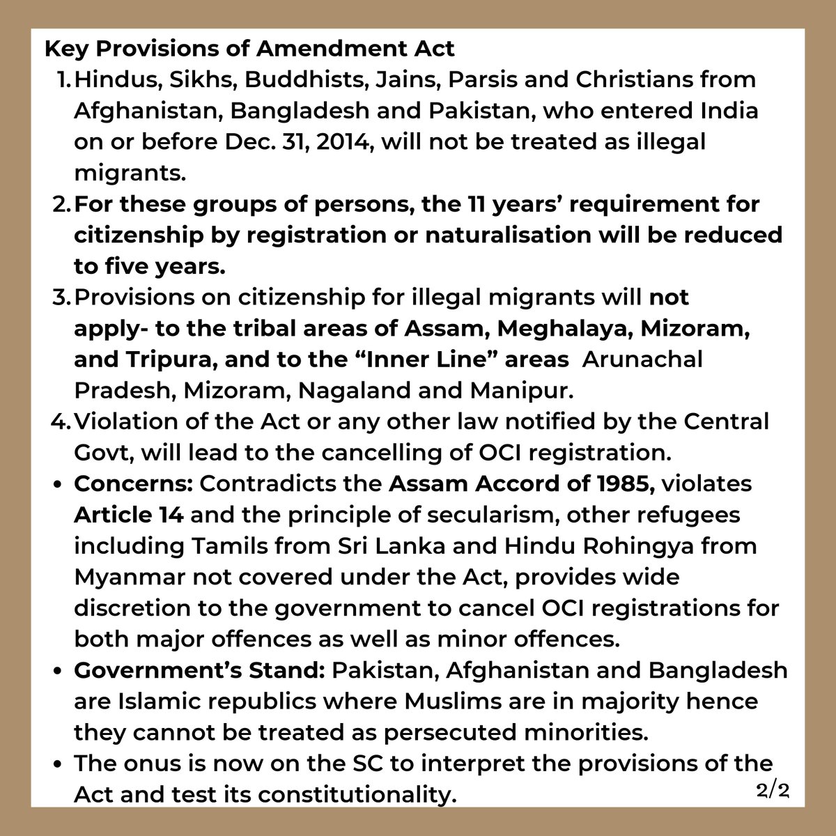 drishtiiaseng's tweet photo. Today's TTP is about Citizenship (Amendment) Act, 2019. It highlights the key provisions of the Amendment Act and the concerns against it.
Read More: https://t.co/BMLAbqKD8s
#CAA #CAA2019 #UPSCToThePoint #UPSCMains #DrishtiIASEnglish https://t.co/dPNuYQcpZa