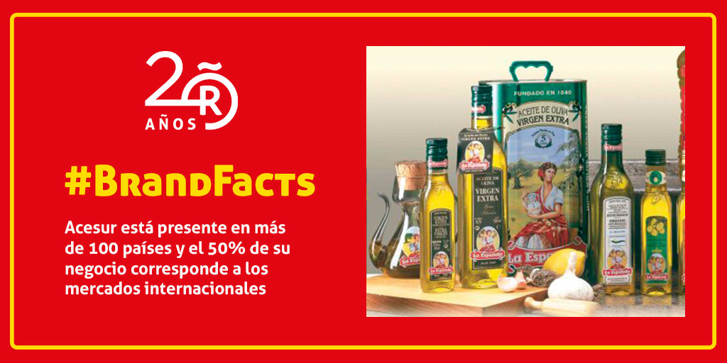 BrandsofSpain's tweet photo. #Brandfact: @laespanolaceite y @Coosur_ son las #marcas más destacadas de @AcesurGrupo, el grupo español experto en el ciclo completo de la gestión del olivar ☝️ https://t.co/j9zWpCbq4n #alimentación #BrandsofSpain https://t.co/4YmlKq7oLQ