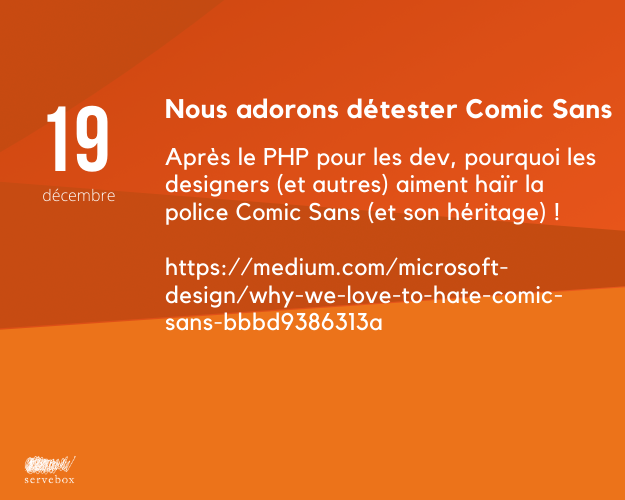 Après le PHP pour les dev, pourquoi les designers (et autres) aiment haïr la police #ComicSans (et son héritage) !
#CalendrierAvent #OnAimeOnPartage #Font #UI #design

medium.com/microsoft-desi…