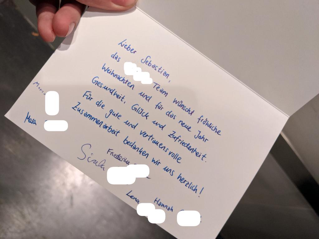 publicimpact_'s tweet photo. Ich mag ja keine Werbe-Emails zu Weihnachten. Aber eine handschriftlich geschriebene und unterschriebene Danke-Karte von zufriedenen Kunden, ist schon was anderes. Danke ❤️ https://t.co/m8d86zKY0z