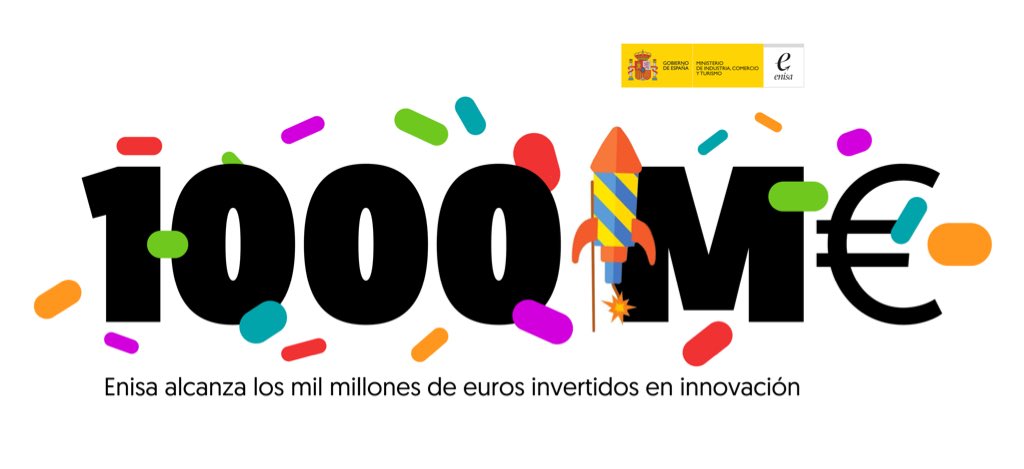 ¡ENISA ha alcanzado hoy los 1.000 M€ invertidos! #Enisa1000M

Una cifra que confirma nuestro apoyo al ecosistema innovador en España y el impulso a la transformación de nuestra industria

¡Gracias a todos los que lo hacéis posible! #SomosEnisa