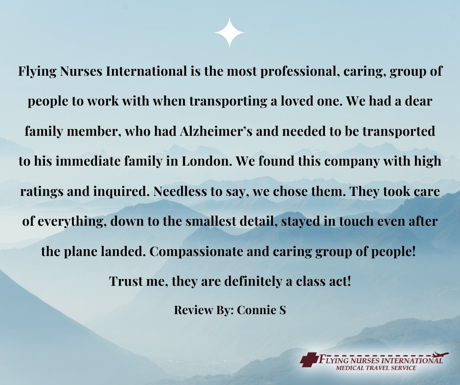 FlyingNurseIntl's tweet photo. Please read all of our reviews on the Better Business Bureau website at https://t.co/QyBGl5v7gS or visit our website at https://t.co/oTRL2e6Z2L for more great feedback and to find out how we can make travel easier for your medically challenged loved one. #FlyingNurses https://t.co/404AYq6VS8