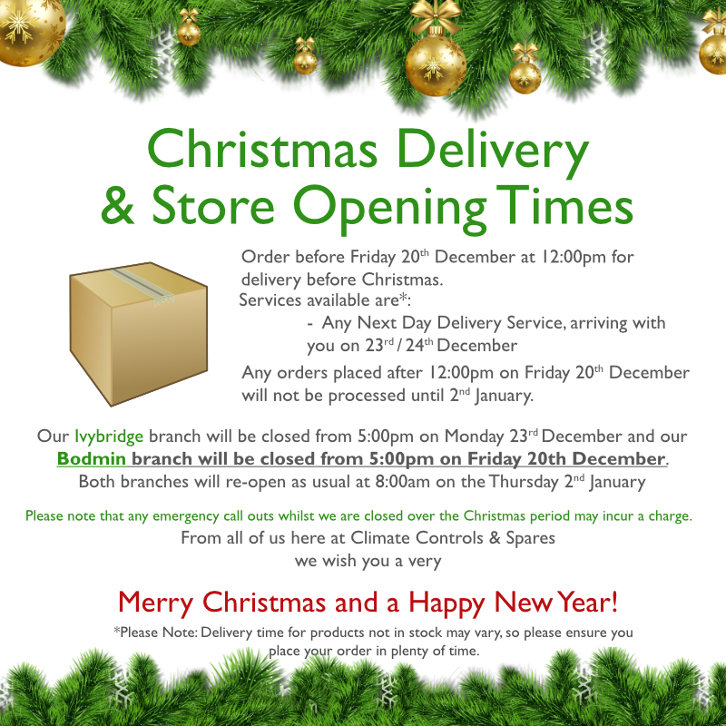 CCASPlymouth's tweet photo. It's your last chance to order in time for Christmas! #HVAC #HVACR #Airconditioning #Plumbing #Refrigeration #Christmas https://t.co/JbKNMlGgX3