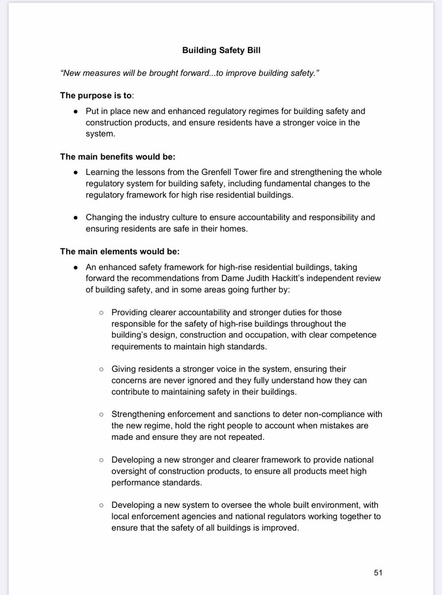 GeoffWilkinson's tweet photo. Key sections from the Queens Speech setting out the legislation for the new Building Safety and Fire Safety Bills. 2020 promises to be a busy year of change - are you ready? If not get in touch for some further insight into what’s coming. https://t.co/zxbYW2pQEq