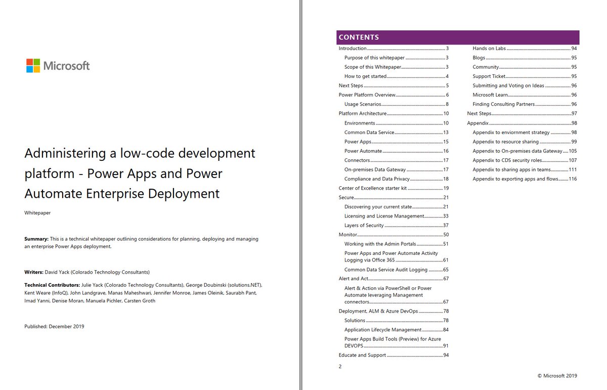 From 66 to 117 pages, this updated #PowerApps &amp; #PowerAutomate admin and governance whitepaper sure looks like required reading for anyone deploying #PowerPlatform solutions: bit.ly/PPadmgov