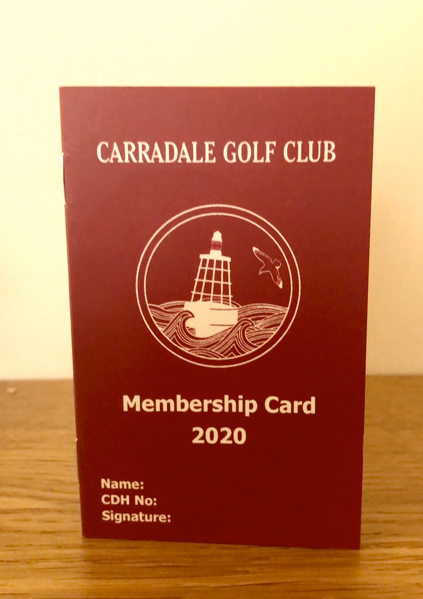 2020 Membership cards have arrived - maroon this year. For full details on how to join check out: carradalegolf.com/about/membersh…. #carradale @joinGOLF #kintyre #golf #Scotland