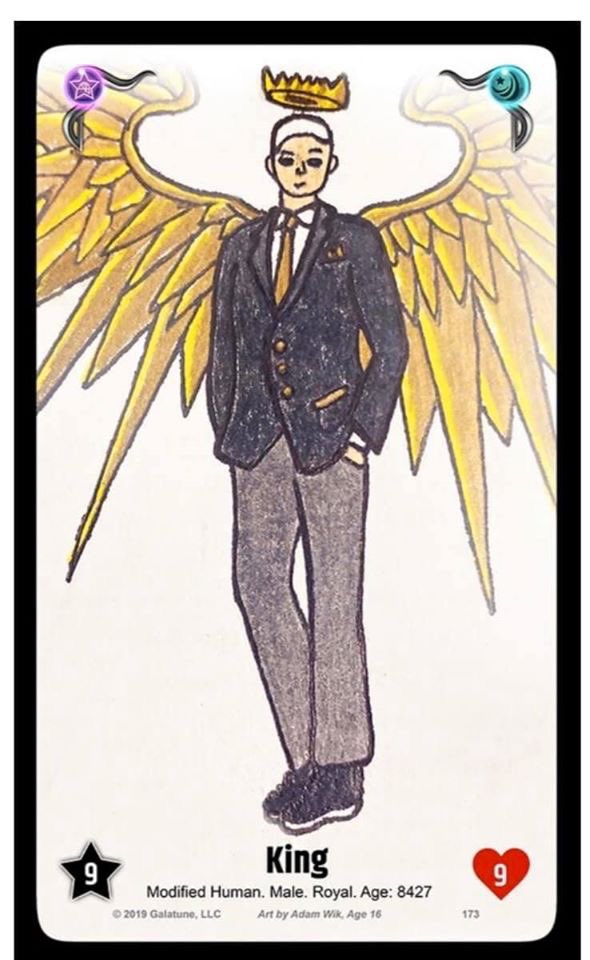 galatune's tweet image. If you want a piece of Galatune history, you gotta preorder our new set before Jan 10 to get that special-edition King card: galatune.com/shop/Convergen…. This sentimental card celebrates how far we’ve grown together, featuring art from my childhood version of the game