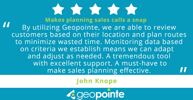 geopointe's tweet image. Does your sales team make calls? Would you say the planning process is &quot;a snap&quot;? If not, you need to read John&apos;s review and then head over to the @appexchange to start your 15 day free trial of Geopointe, &quot;a must-have to make sales planning effective&quot;.