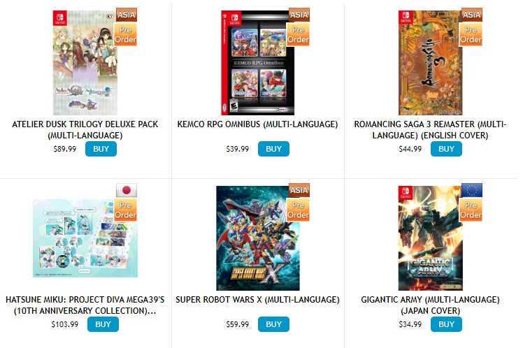 Nintendeal Top Multi Language Physical Pre Orders At Play Asia T Co Iuawykzspp 5 Off With Promo Code Ndeal At Checkout Atelier Dusk Trilogy Deluxe Pack Kemco Rpg Omnibus Romancing Saga 3 Remaster Hatsune Miku