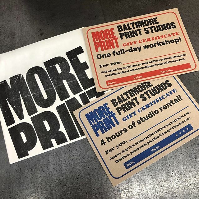 baltimoreprints's tweet photo. A fun experience is always a good gift! We’ll also be open Saturday for more last minute shopping, 12-5pm. .
.
.
#letterpress #risograph #screenprinting #baltimoreworkshop https://t.co/VwSa8Vw6LA https://t.co/P8hNBwUAMi