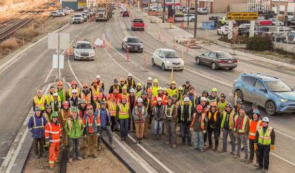 DHerbertCBC's tweet photo. The @cityofkamloops thanks drivers and business owners as the reconstruction project on Victoria West wraps up for the year tomorrow. The speed limit will be raised back to 50 km/hr. Work will resume Jan 6th with temporary 30 km/hr speed zones in place. #Kamloops #Kammute https://t.co/Wsle2nqouM