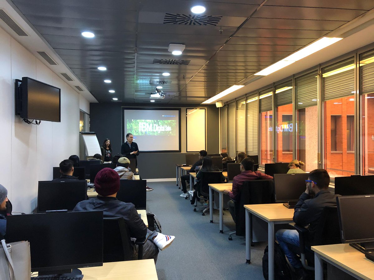Los estudiantes de la ingeniería "Industria inteligente y analítica de datos" han visitado <a href="/IBM_ES/">IBM España</a> #SemanasInternacionales #CEISA #sergistas
