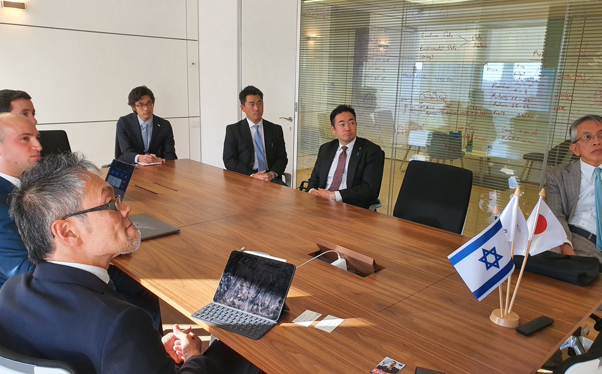 KenkoTech's tweet photo. Japan’s State Minister of Foreign Affairs Mr. Suzuki Keisuke and the Japanese Ambassador in Israel Mr. Koichi Aiboshi, came to visit us at our office. We discussed the future of emotion AI technology and the special relationship we have with Japan. #emotionai #emotionalai #ai https://t.co/LvKTY98cBU