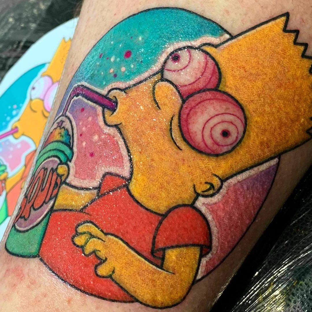 30 years of The #Simpsons. You can't knock the Hustle! Tattoo by NicB Tattoos.