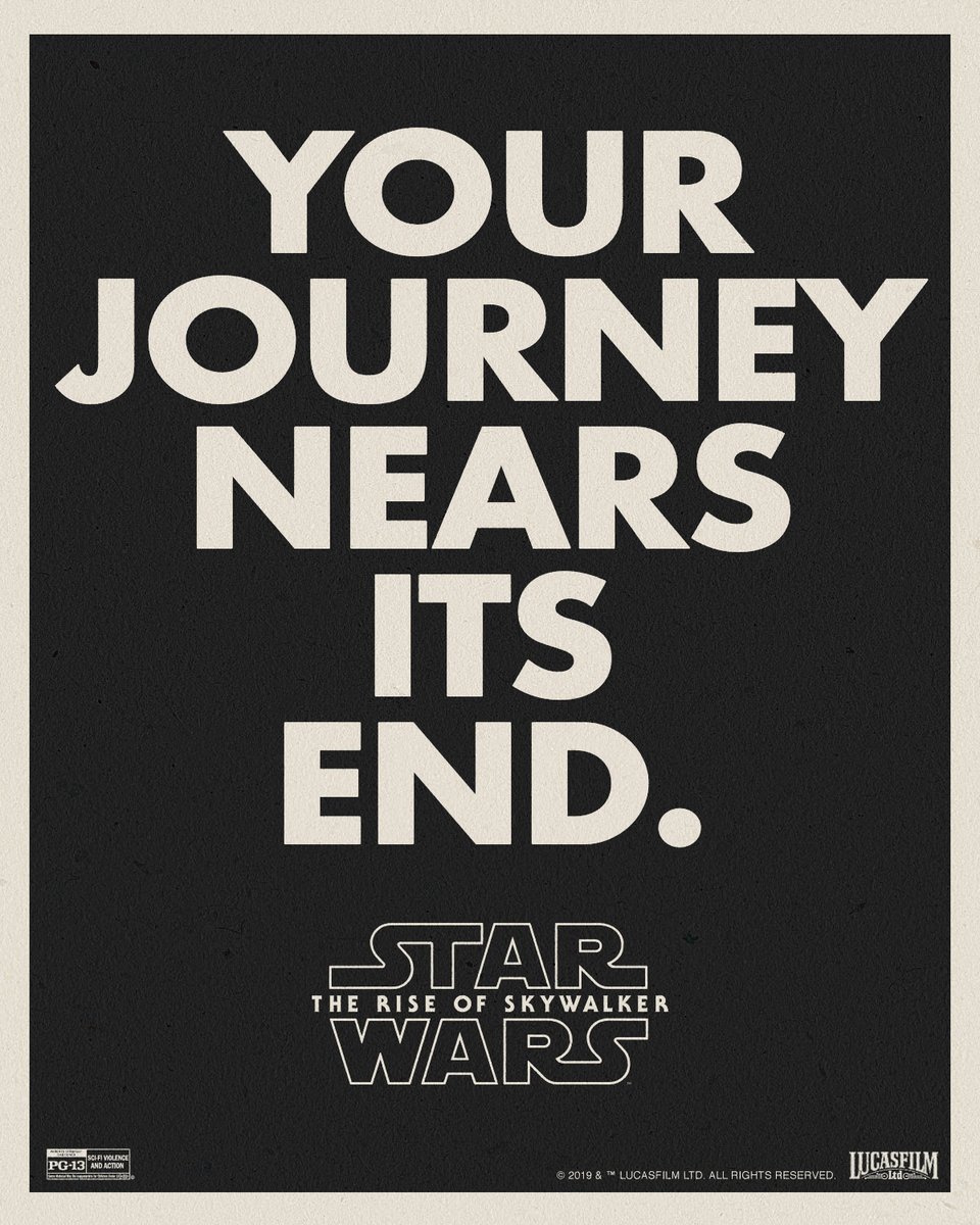starwars's tweet photo. Your journey nears its end.  See #StarWars: #TheRiseOfSkywalker in theaters tonight. https://t.co/nAeEP3v57w